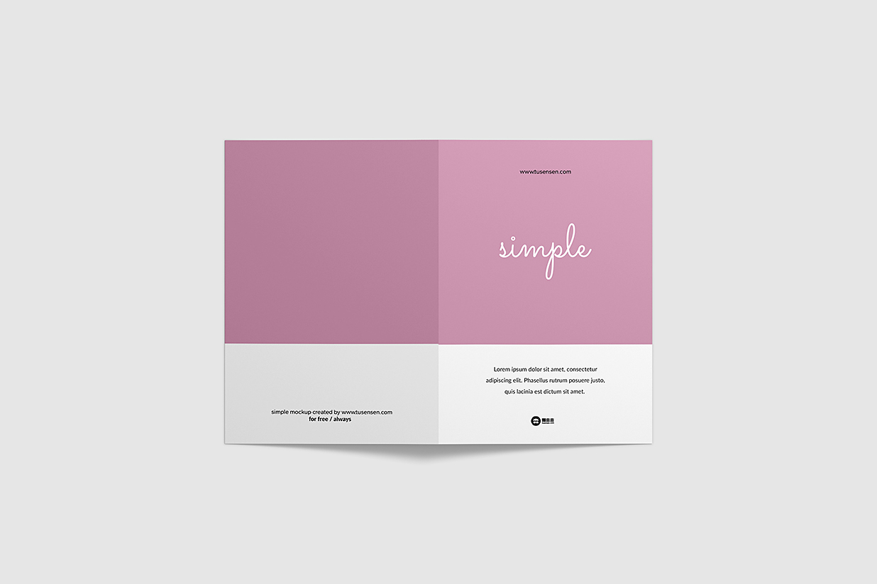 高质感折页双折页样机mockup4组插图