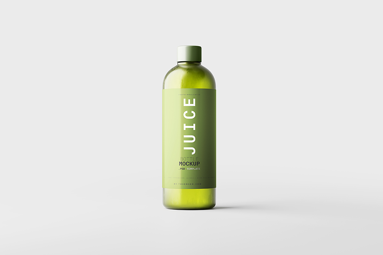 高质感果汁瓶饮料瓶玻璃瓶包装样机mockup5组插图