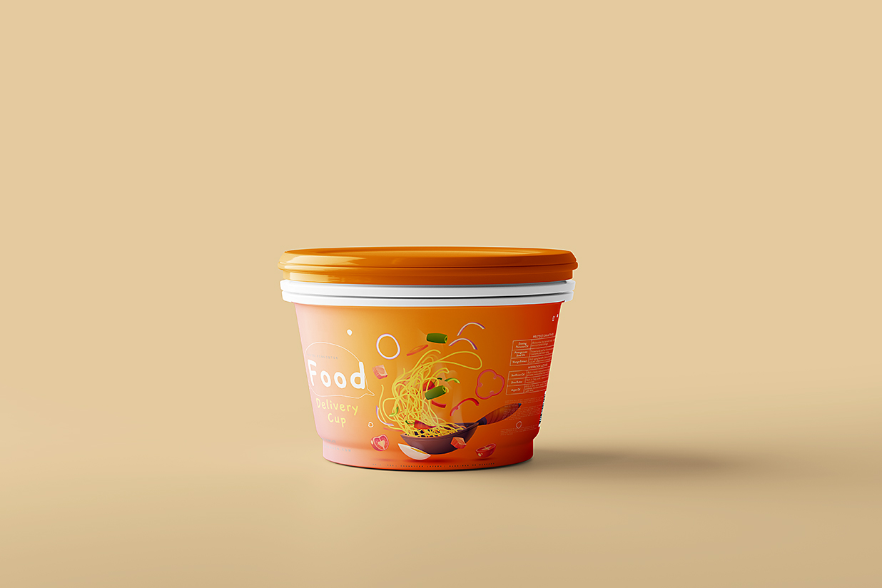 高质感食品盒餐盒外卖打包盒包装样机mockup5组插图