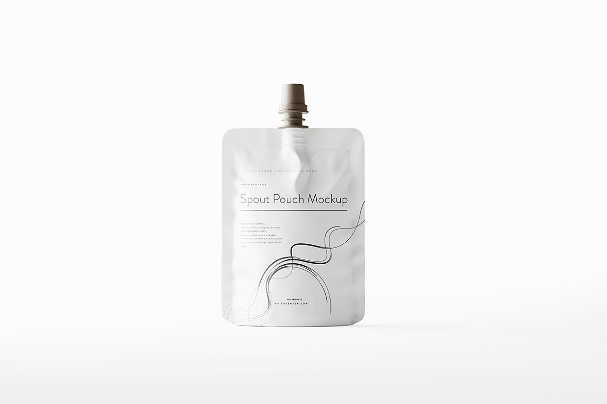 高质感吸嘴袋自立袋包装样机mockup5组插图