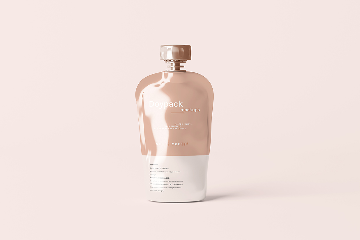 高质感吸嘴袋自立袋包装样机mockup7组插图