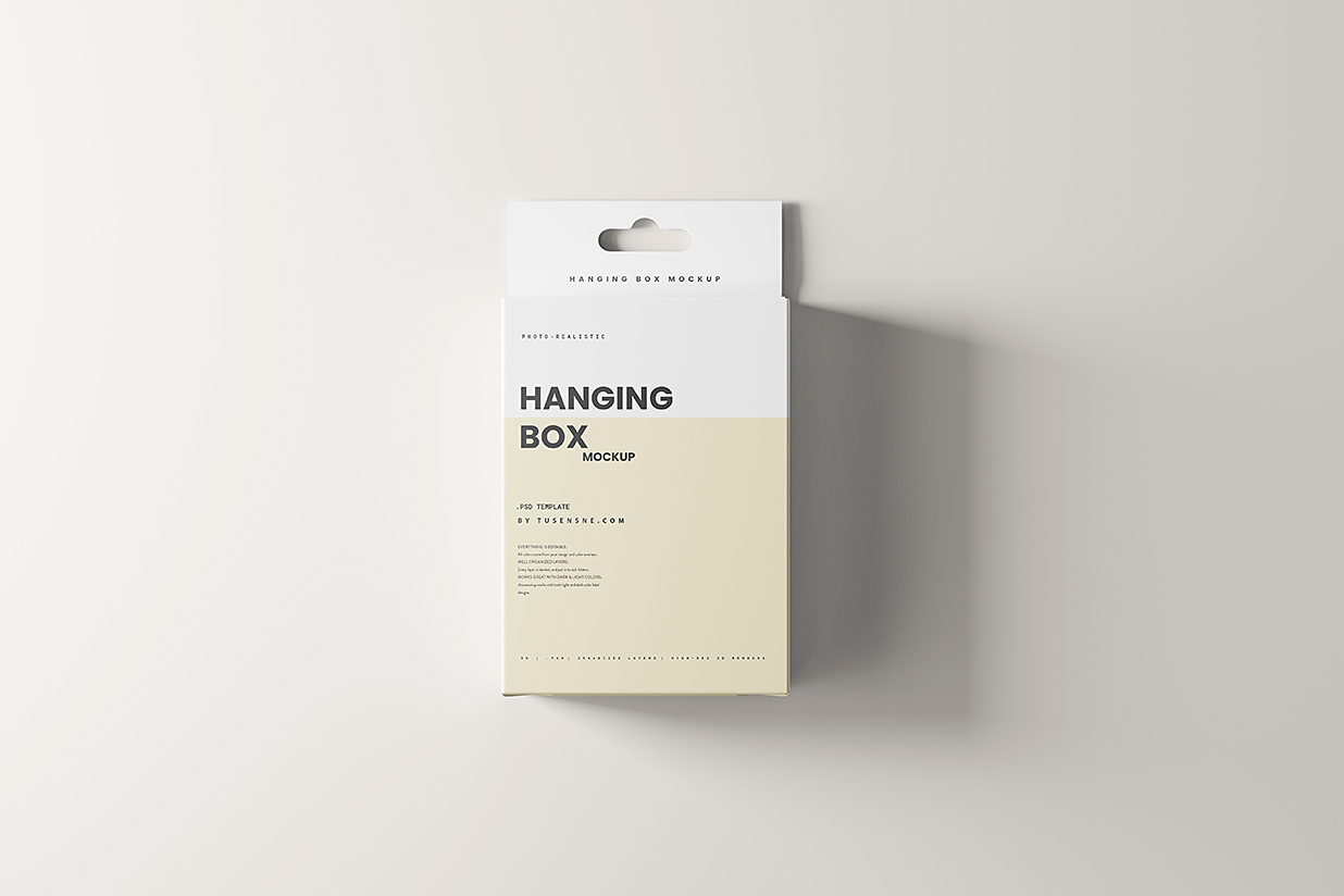 高质感挂耳盒包装样机mockup10组插图