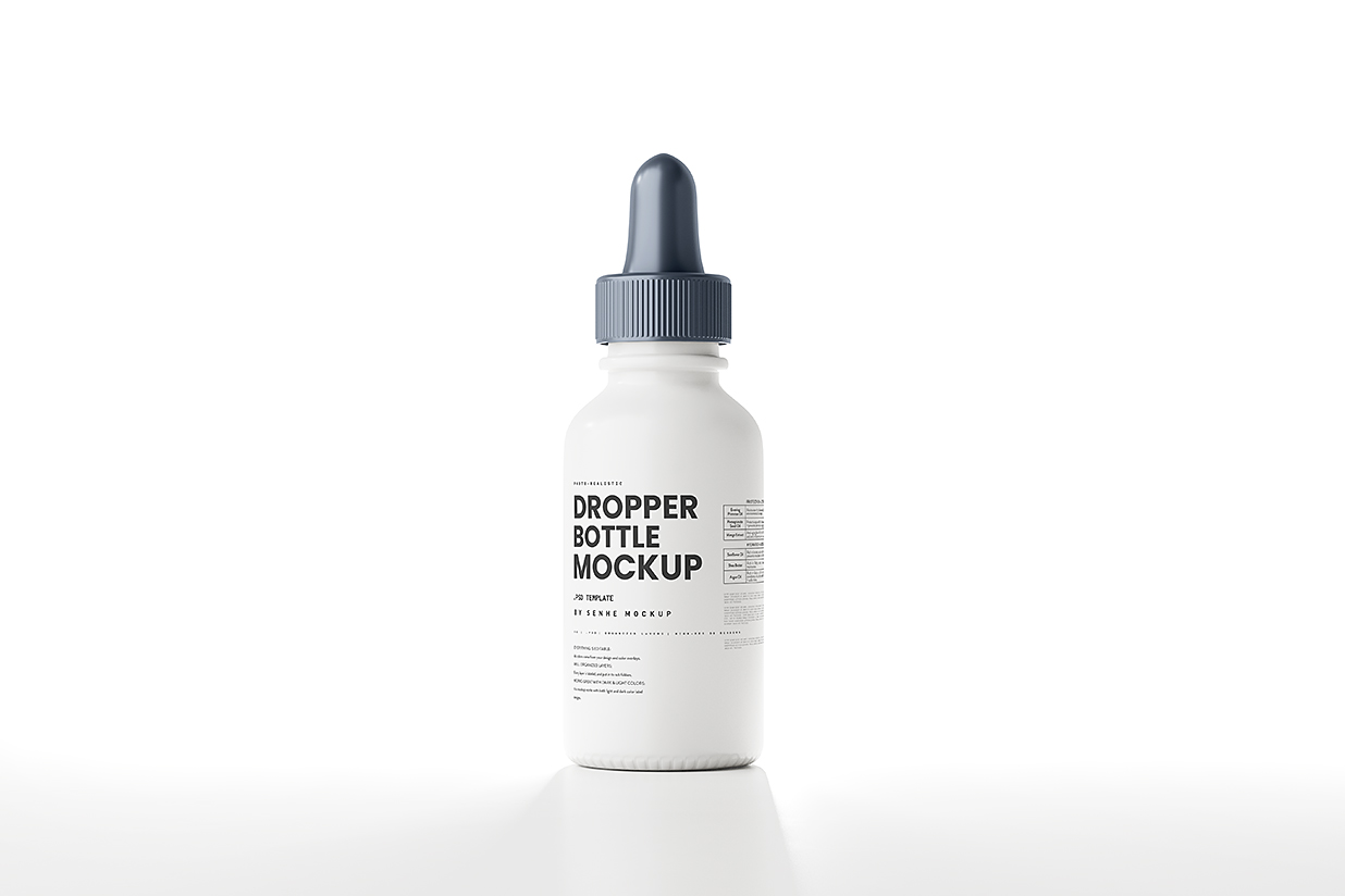 高质感滴管瓶精华精油瓶样机mockup5组插图