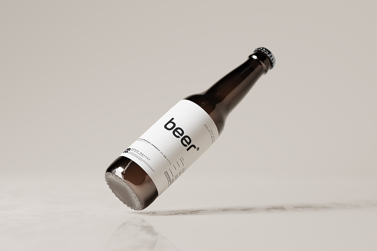高质感啤酒瓶包装样机mockup10组插图1