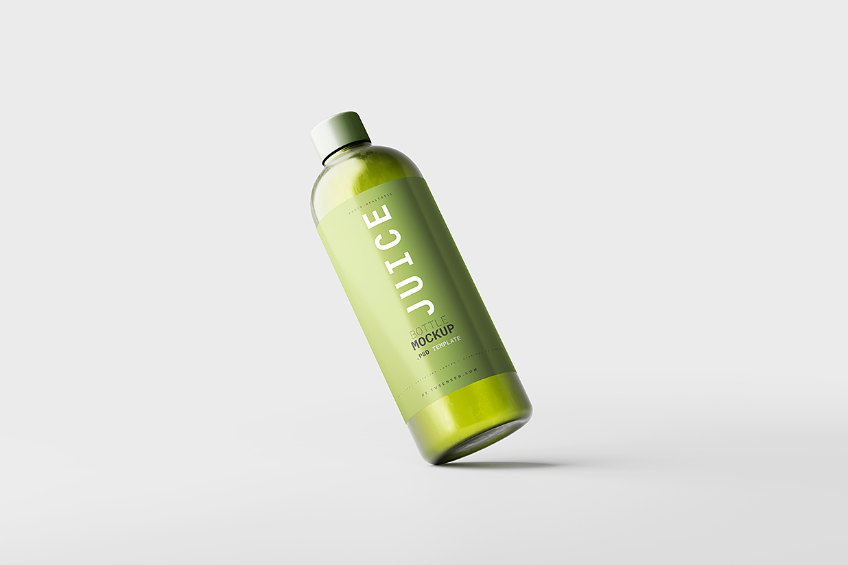 高质感果汁瓶饮料瓶玻璃瓶包装样机mockup5组插图1