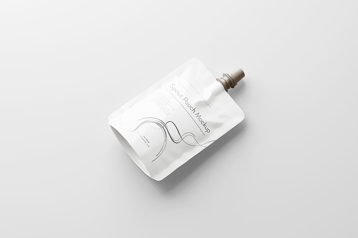 高质感吸嘴袋自立袋包装样机mockup5组插图1