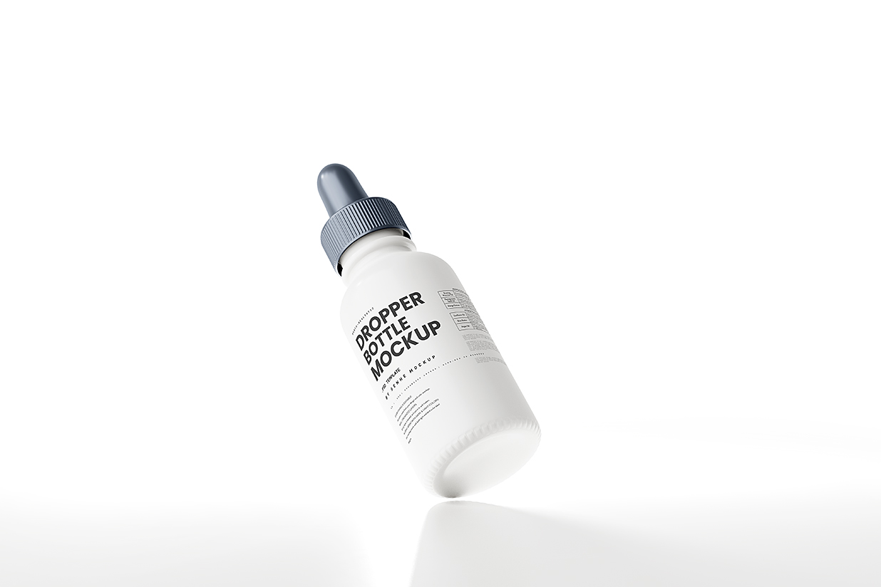 高质感滴管瓶精华精油瓶样机mockup5组插图1