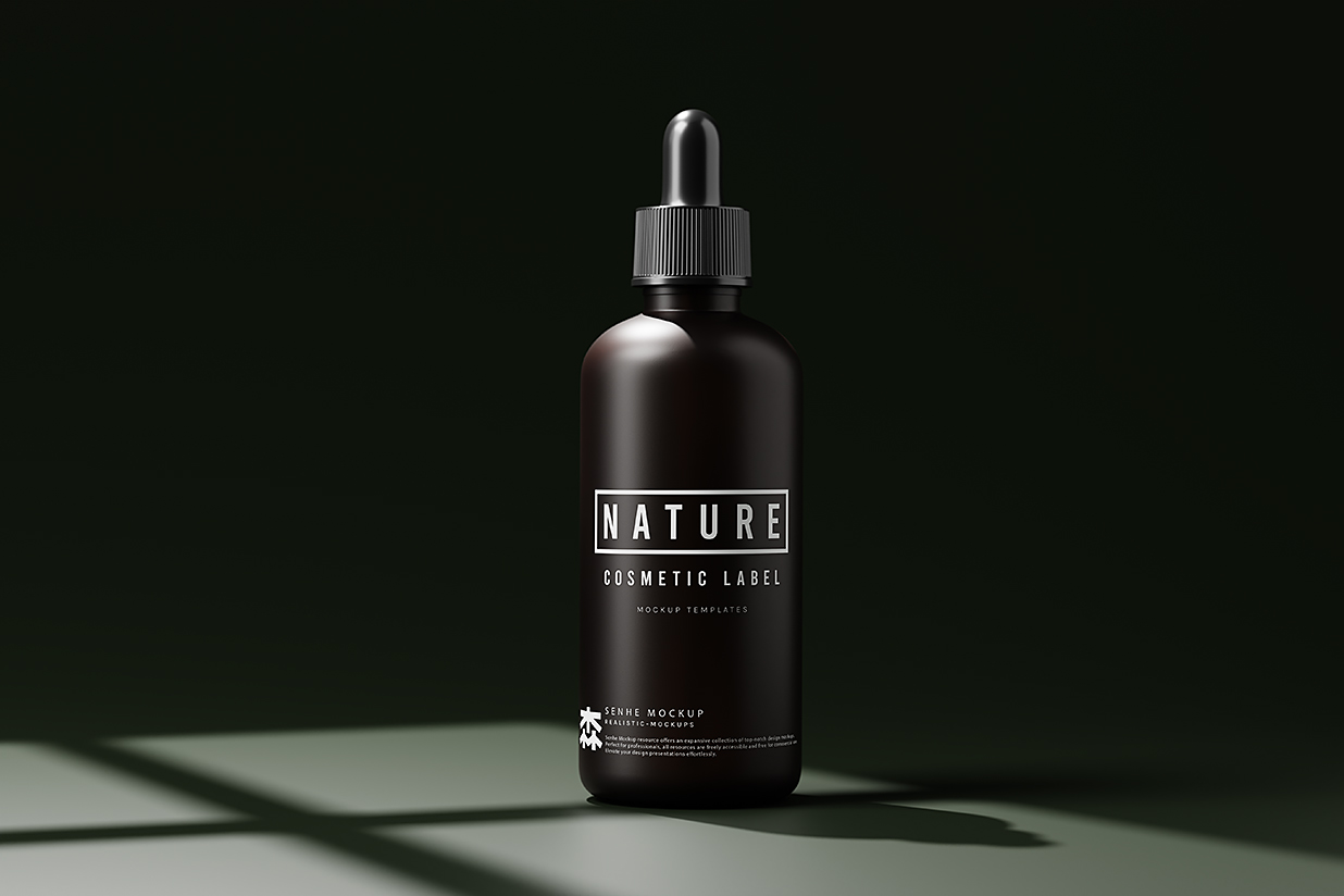 带绿植场景的滴管瓶精华精油瓶样机mockup8组插图2