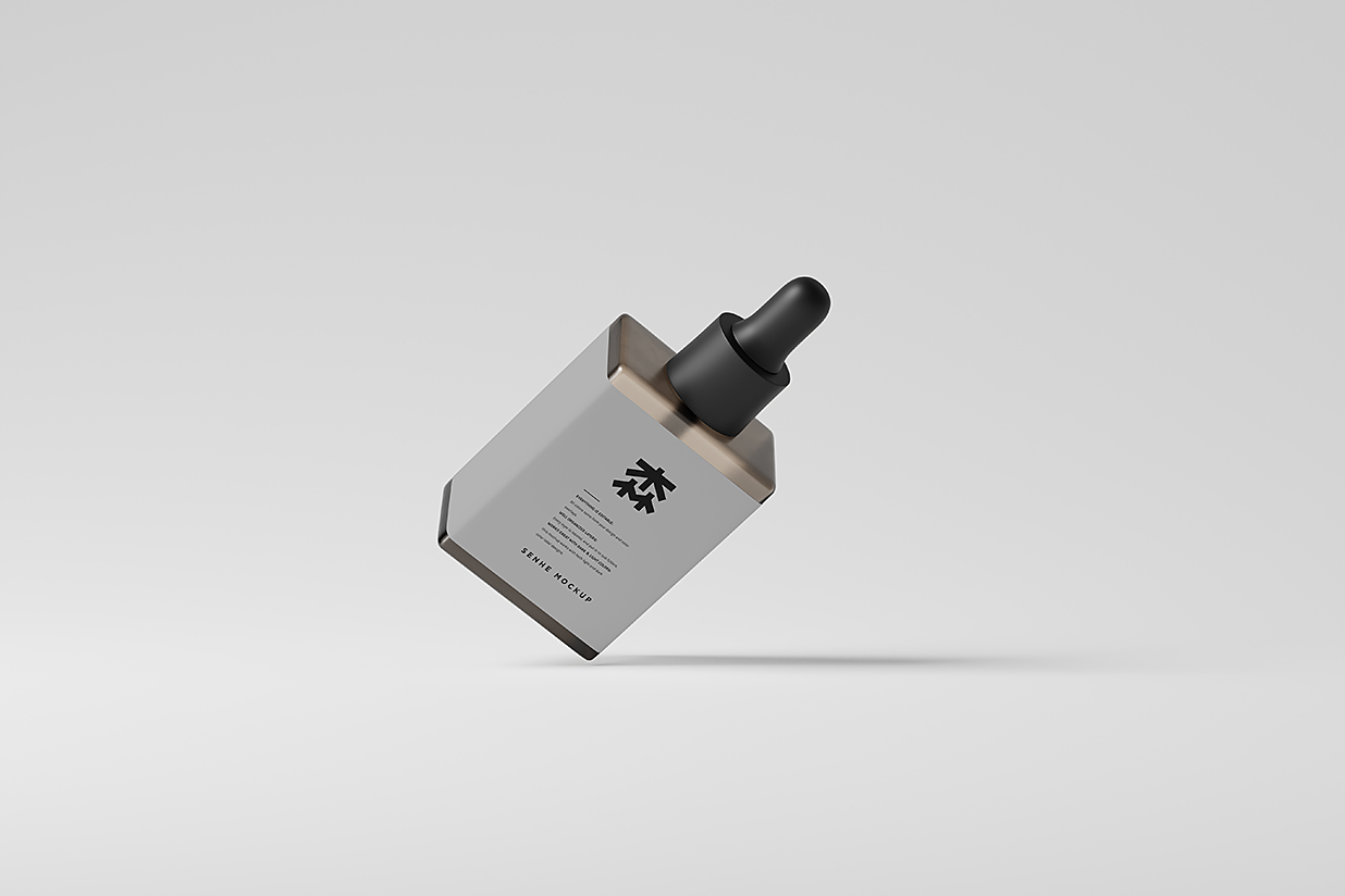 高质感滴管瓶精华精油瓶样机mockup8组插图2