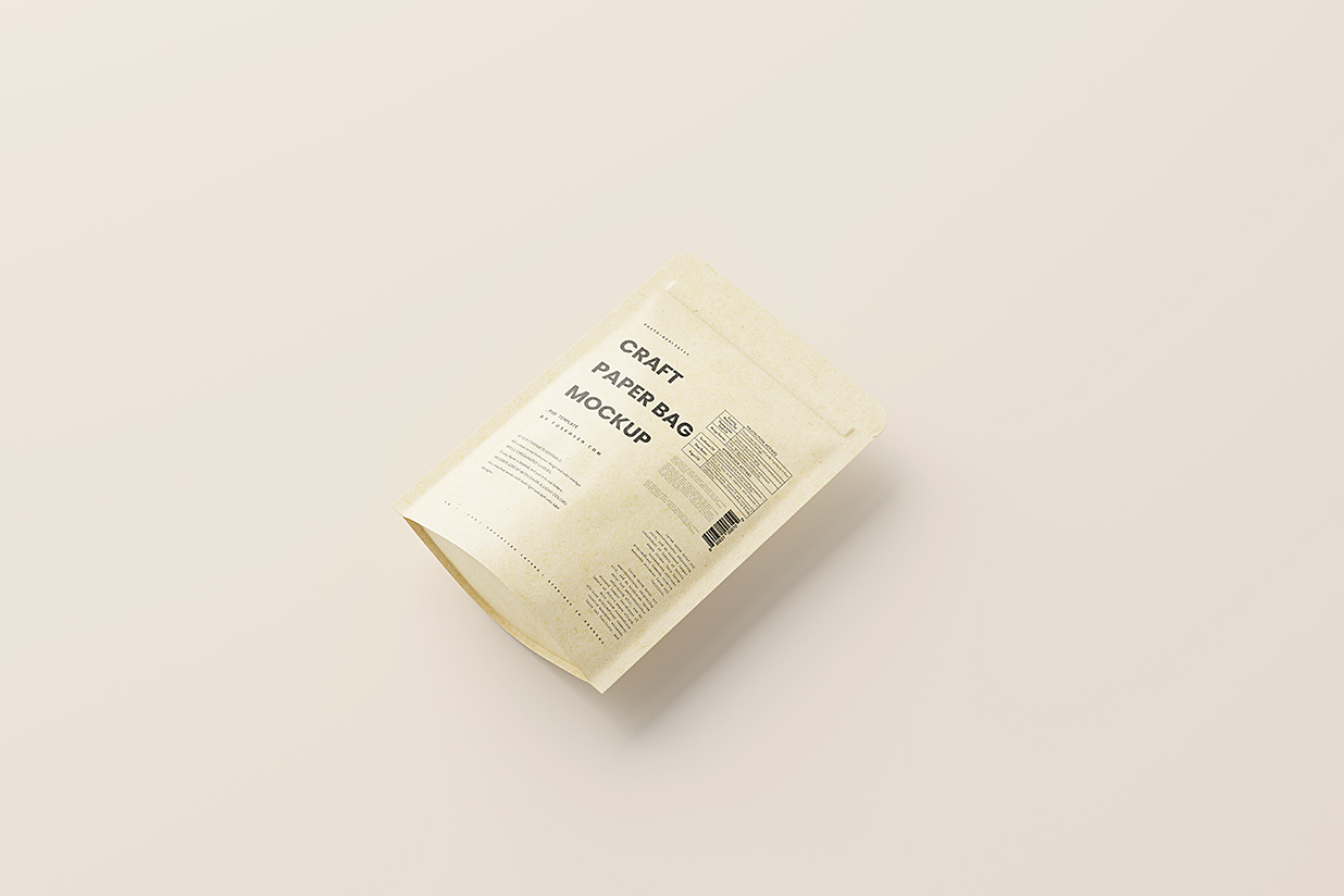 纸质自立袋自封袋食品包装袋样机mockup5组插图2