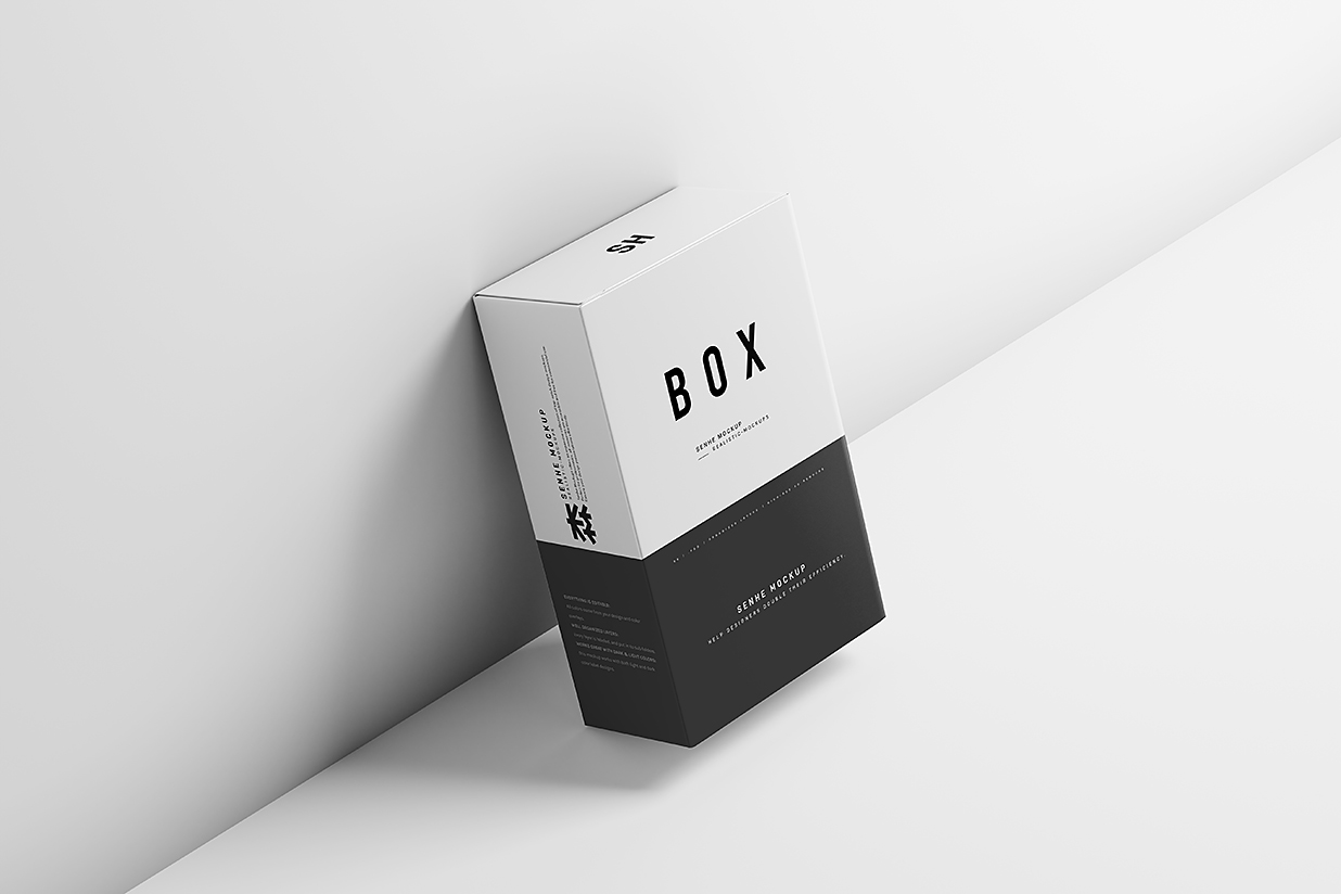 极简长方形纸盒礼盒包装盒样机mockup8组插图2