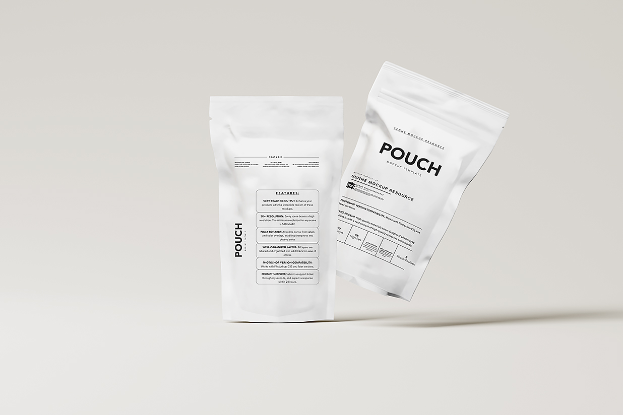 高质感自立袋自封袋食品包装袋样机mockup10组插图2