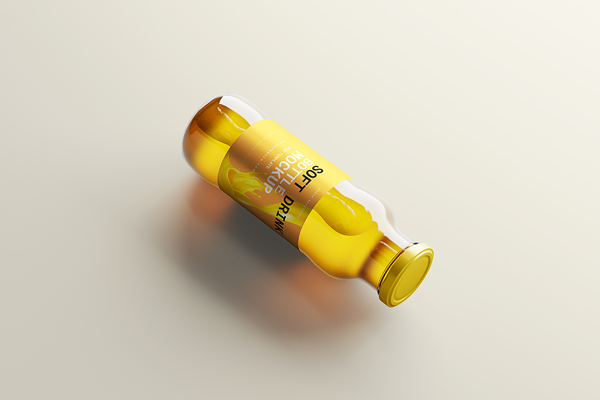 高质感果汁瓶玻璃瓶包装样机mockup5组插图2