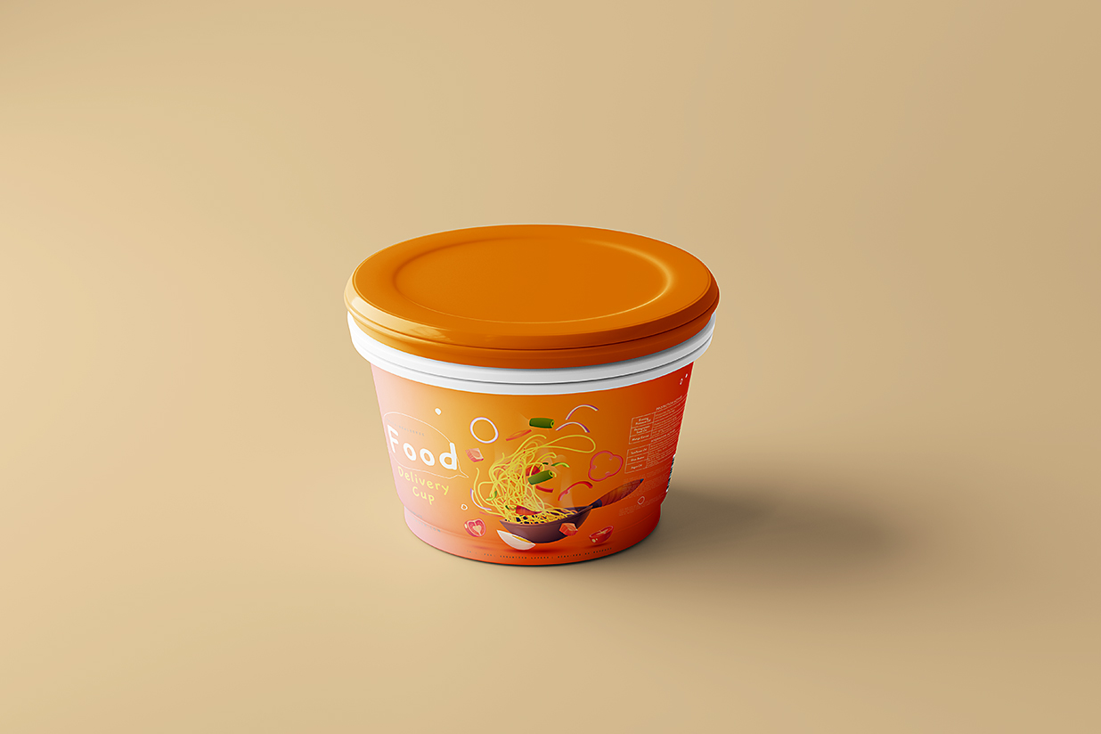 高质感食品盒餐盒外卖打包盒包装样机mockup5组插图2