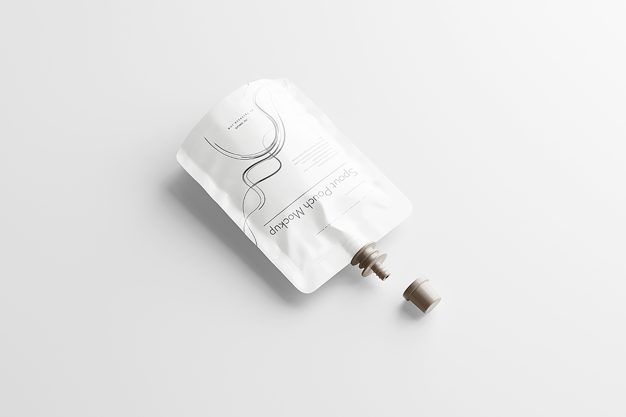 高质感吸嘴袋自立袋包装样机mockup5组插图2
