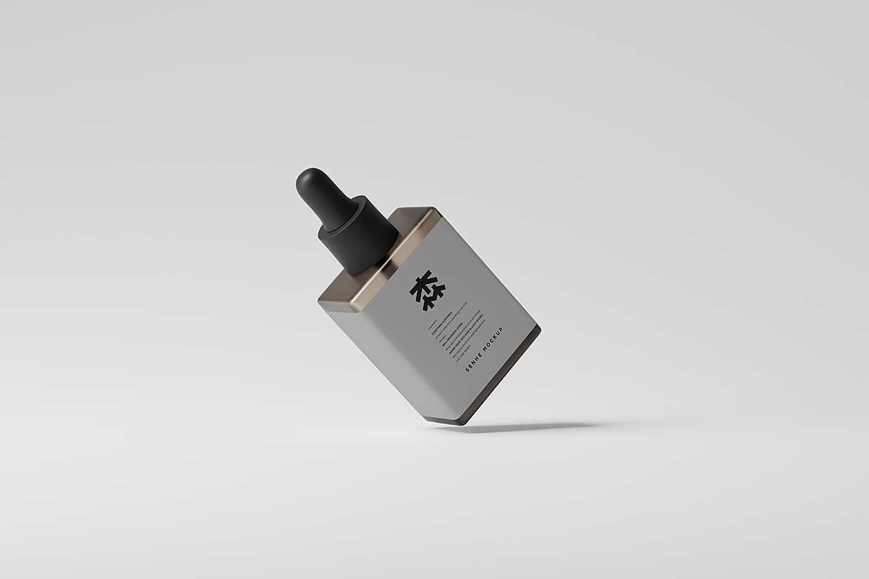 高质感滴管瓶精华精油瓶样机mockup8组插图3
