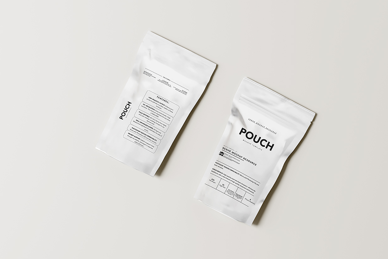 高质感自立袋自封袋食品包装袋样机mockup10组插图3