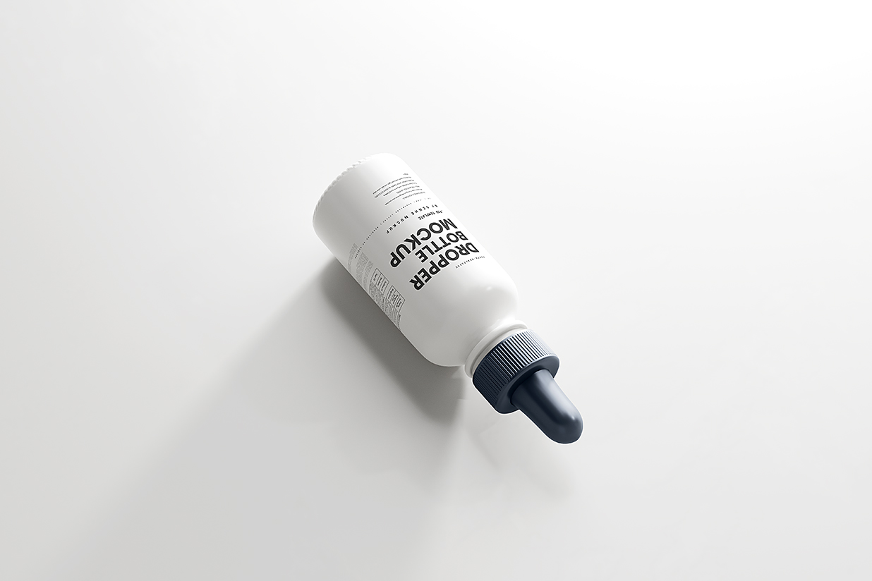 高质感滴管瓶精华精油瓶样机mockup5组插图3