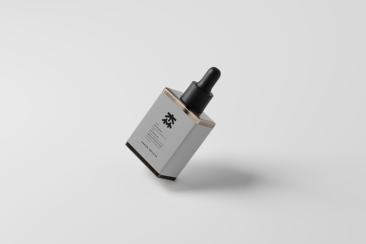 高质感滴管瓶精华精油瓶样机mockup8组插图4