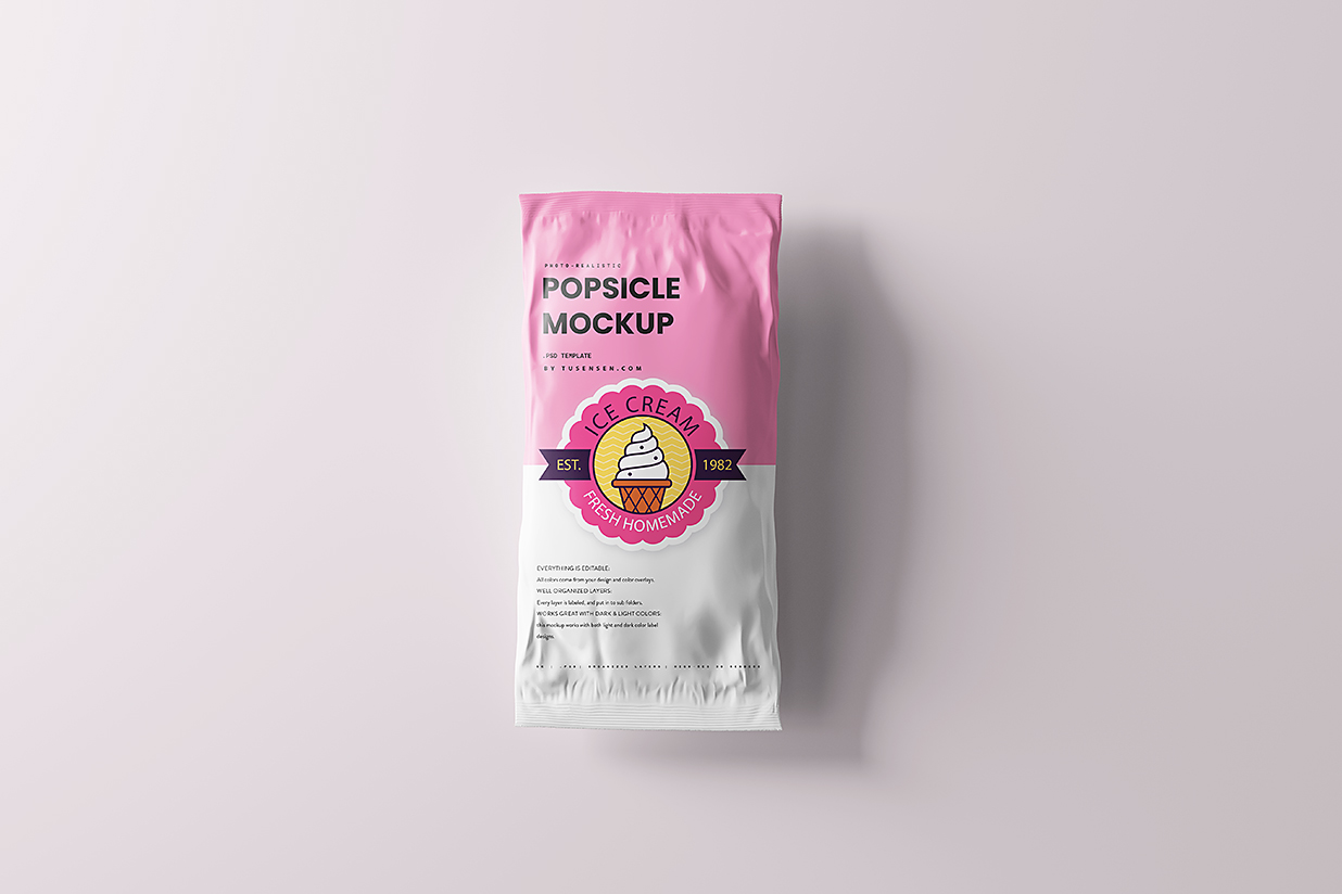 高质感冰淇淋冰棍包装样机mockup10组插图4