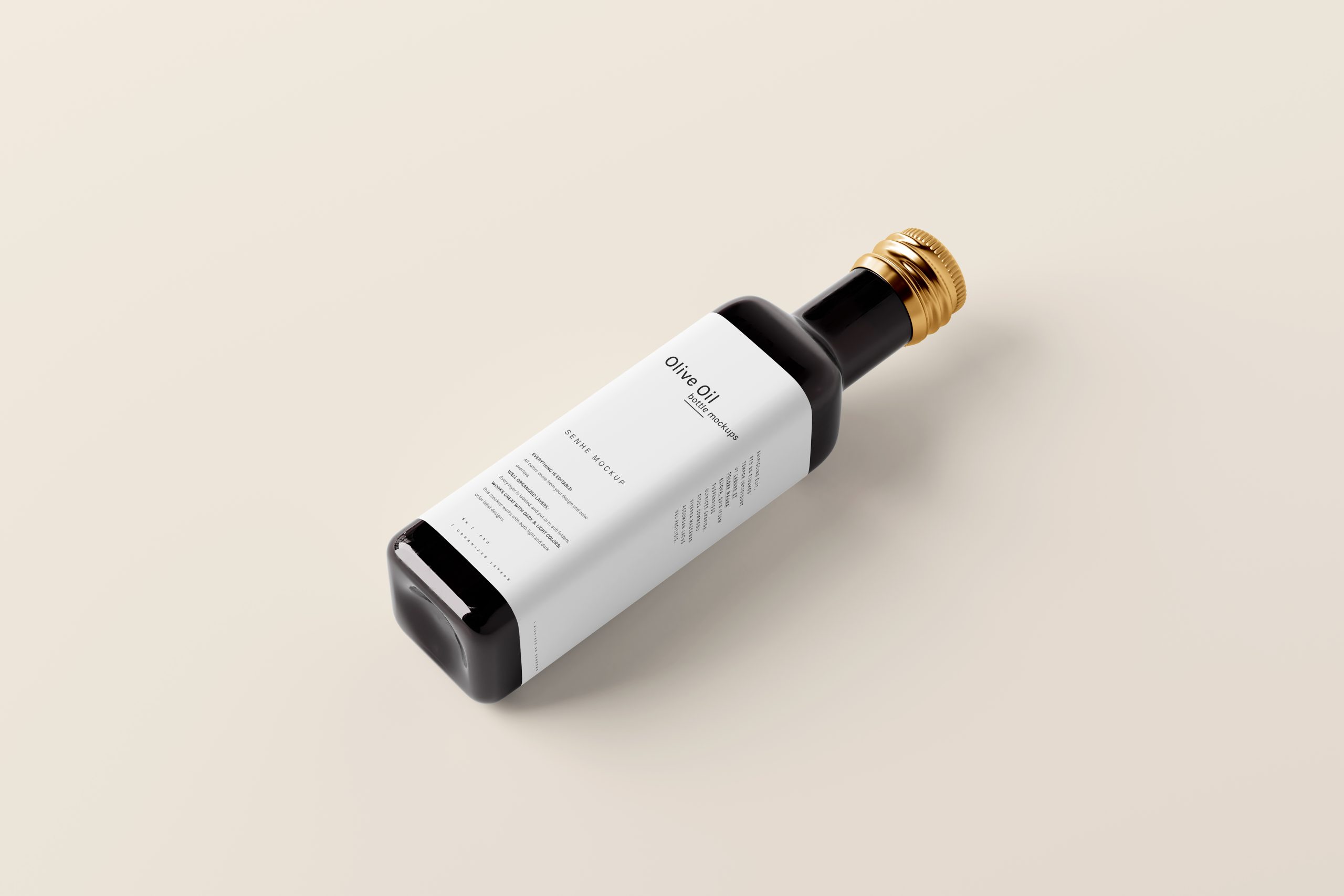 高质感橄榄油瓶食用油瓶包装样机mockup7组插图4