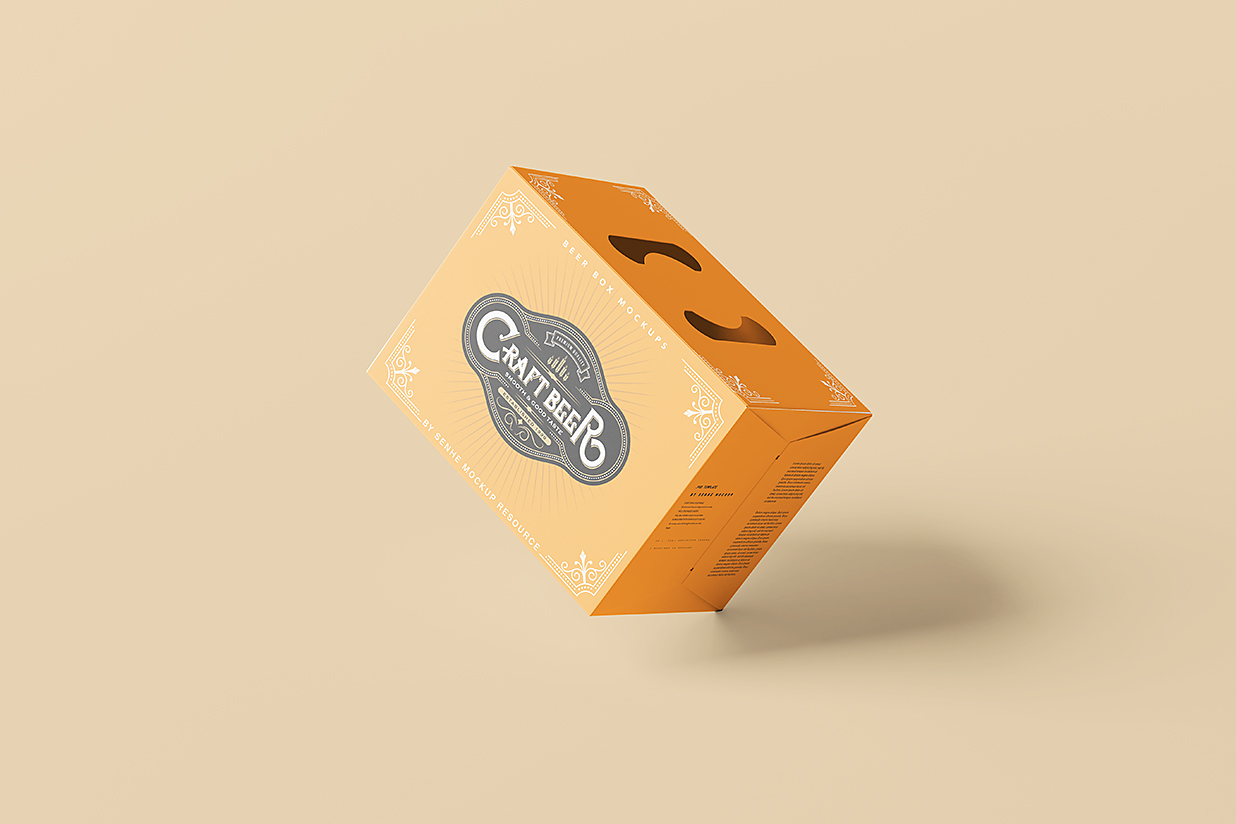 带纸箱的啤酒瓶包装样机mockup10组插图4