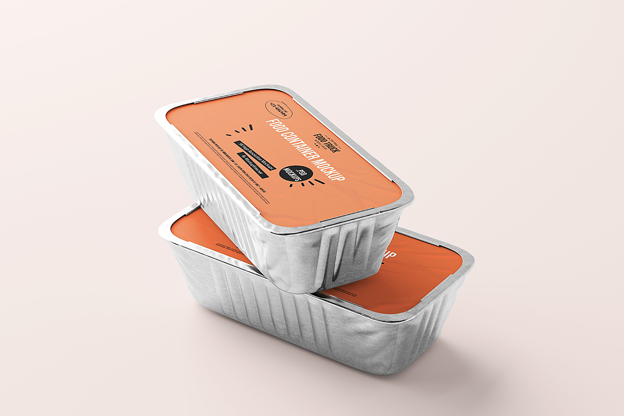高质感一次性食品盒餐盒外卖打包盒样机mockup10组插图4