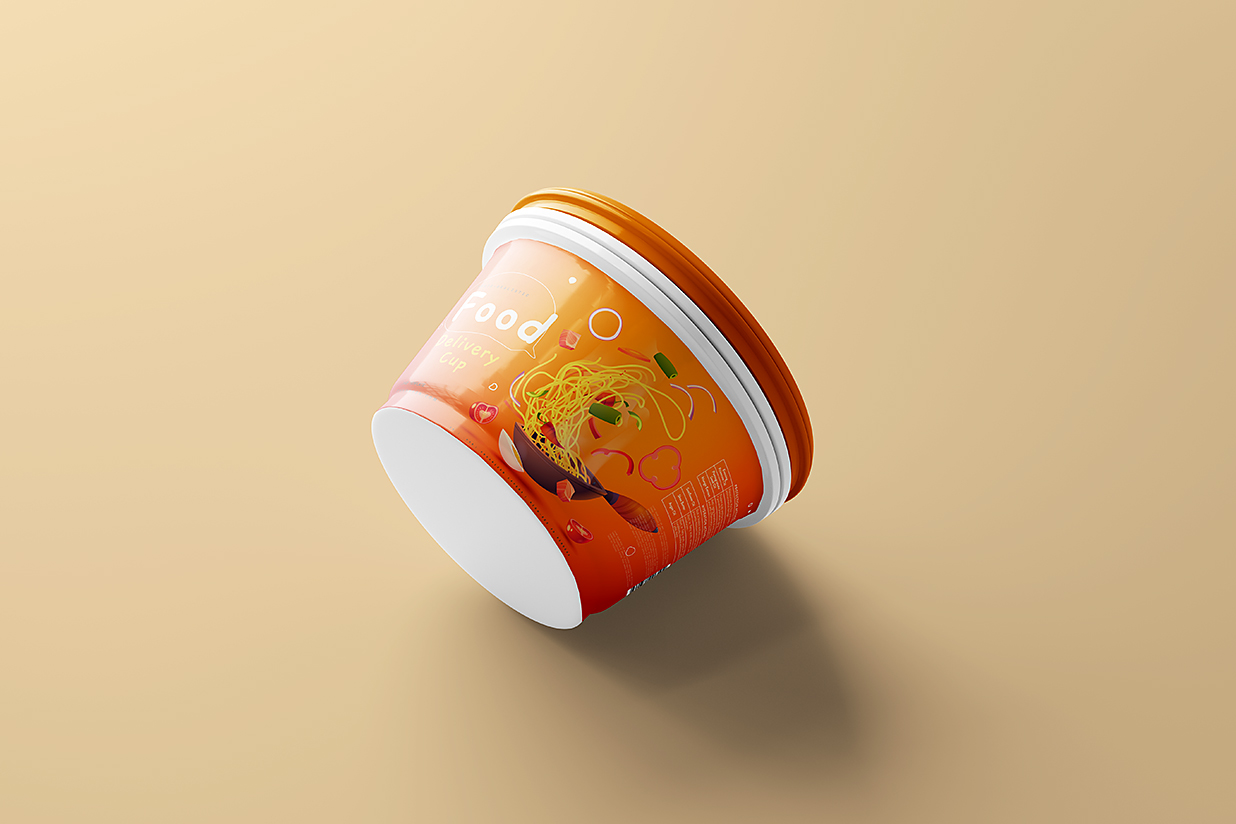 高质感食品盒餐盒外卖打包盒包装样机mockup5组插图4