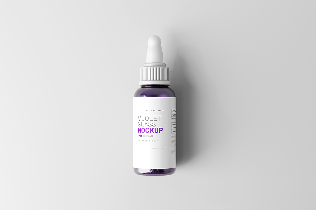 高质感滴管瓶精华精油瓶样机mockup5组插图4