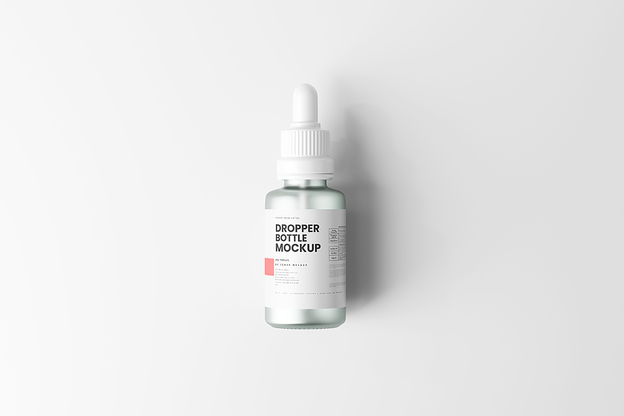 精致的滴管瓶精华精油瓶样机mockup5组插图4