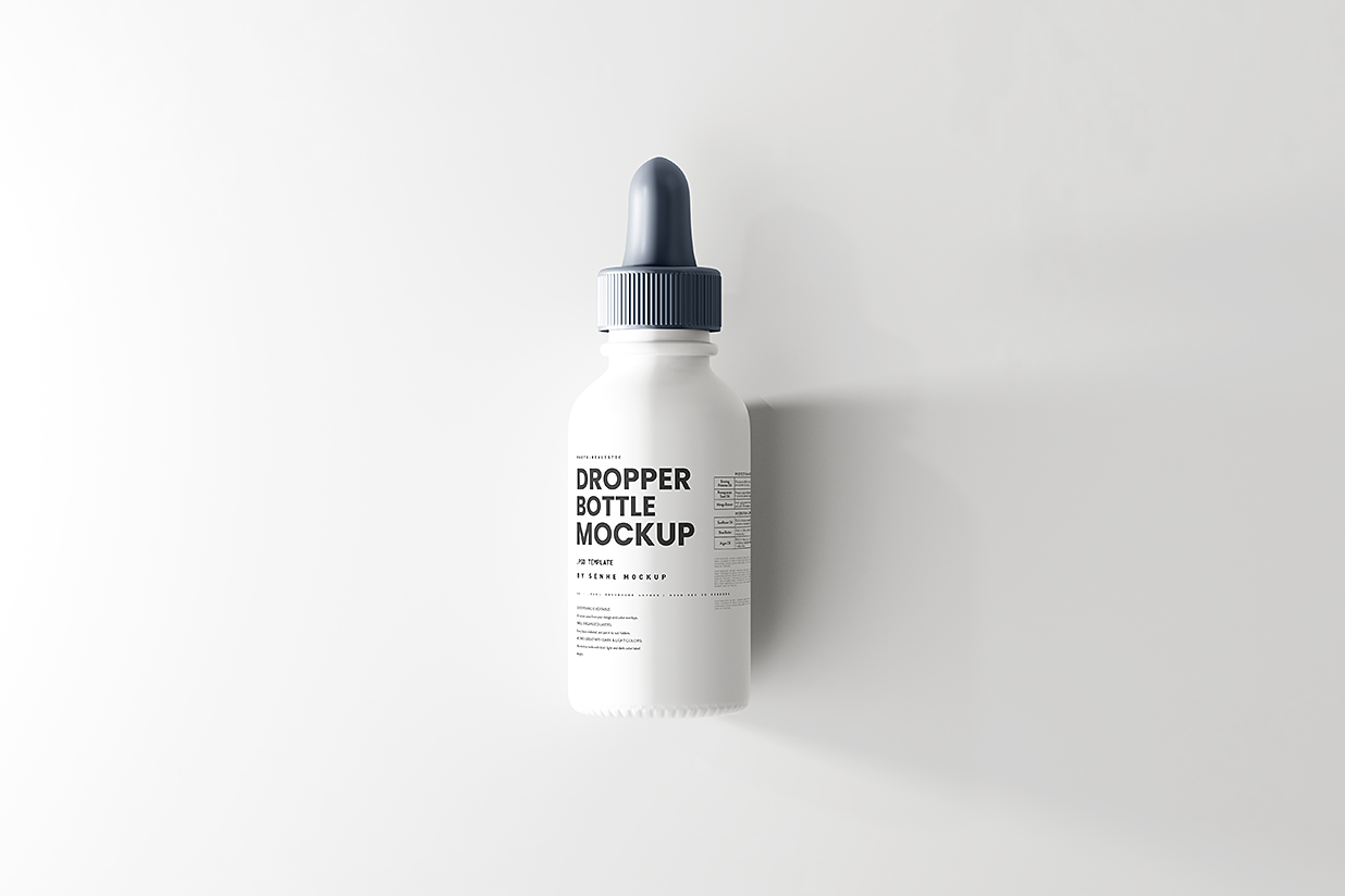 高质感滴管瓶精华精油瓶样机mockup5组插图4