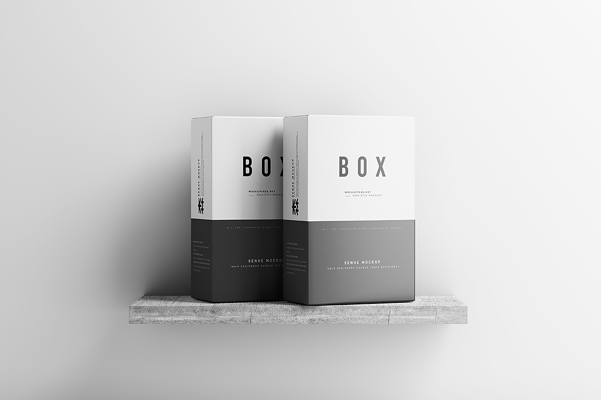 极简长方形纸盒礼盒包装盒样机mockup8组插图5