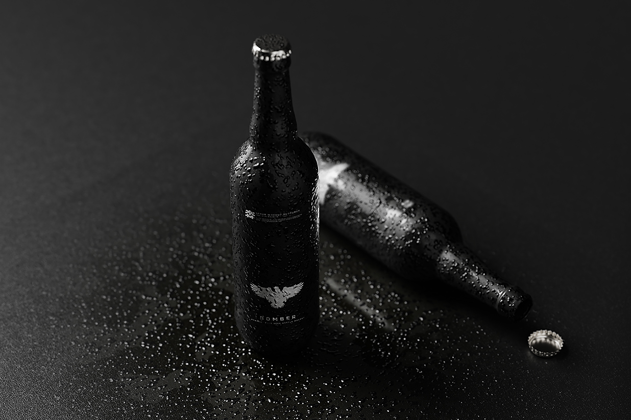 带水滴的高质感啤酒瓶包装样机mockup10组插图5