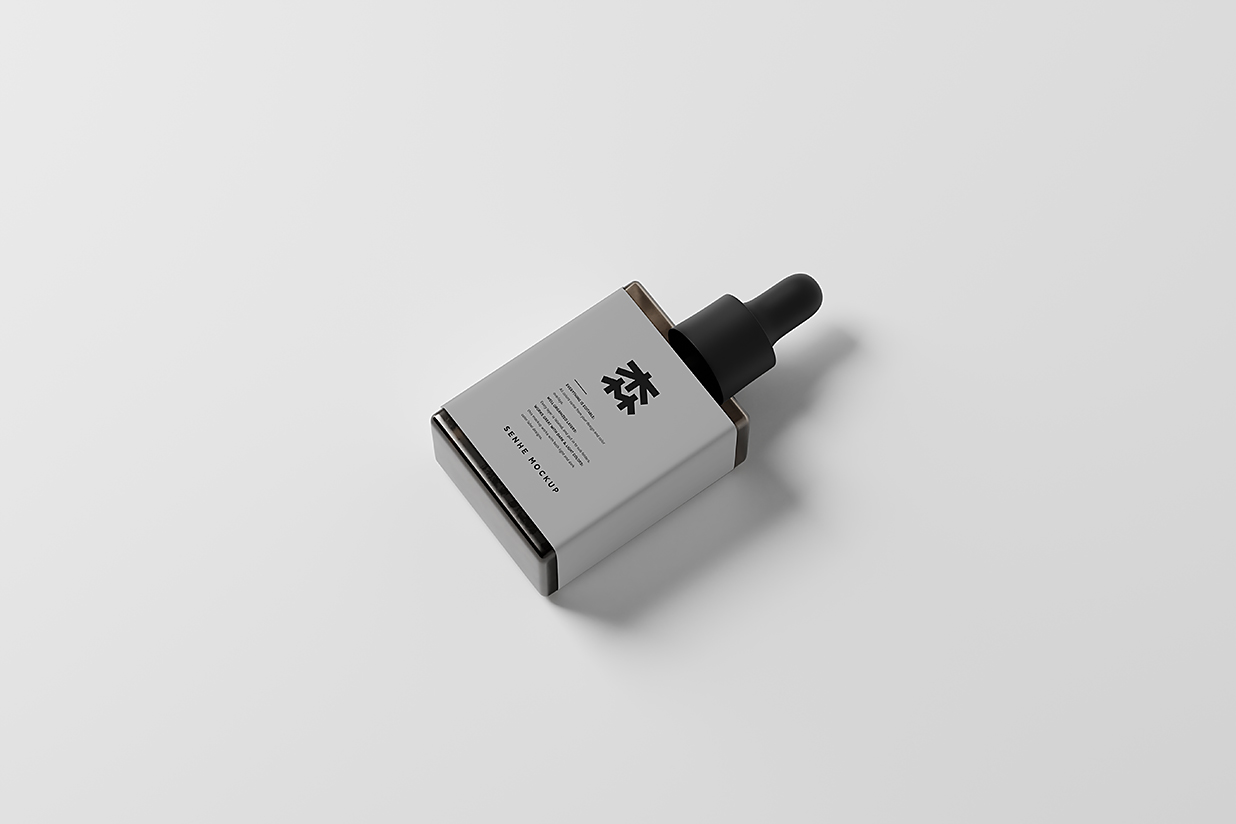 高质感滴管瓶精华精油瓶样机mockup8组插图5