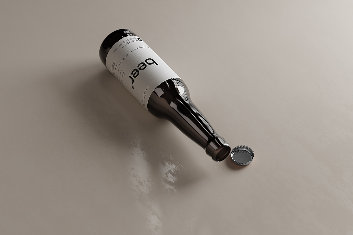 高质感啤酒瓶包装样机mockup10组插图6
