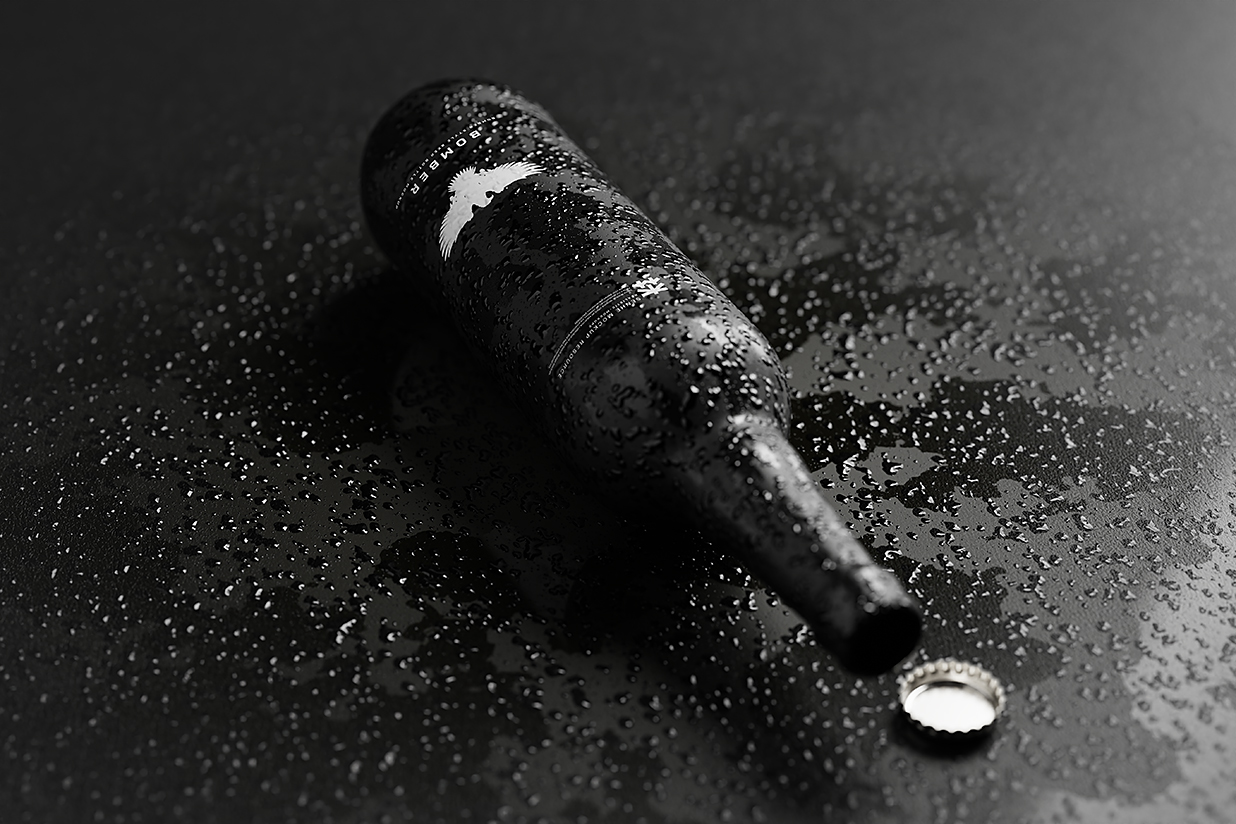 带水滴的高质感啤酒瓶包装样机mockup10组插图7