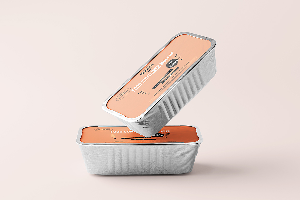 高质感一次性食品盒餐盒外卖打包盒样机mockup10组插图7