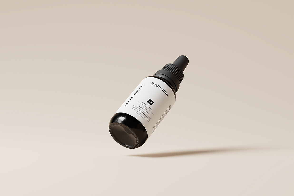 滴管瓶精华精油乳液瓶样机mockup10组插图7