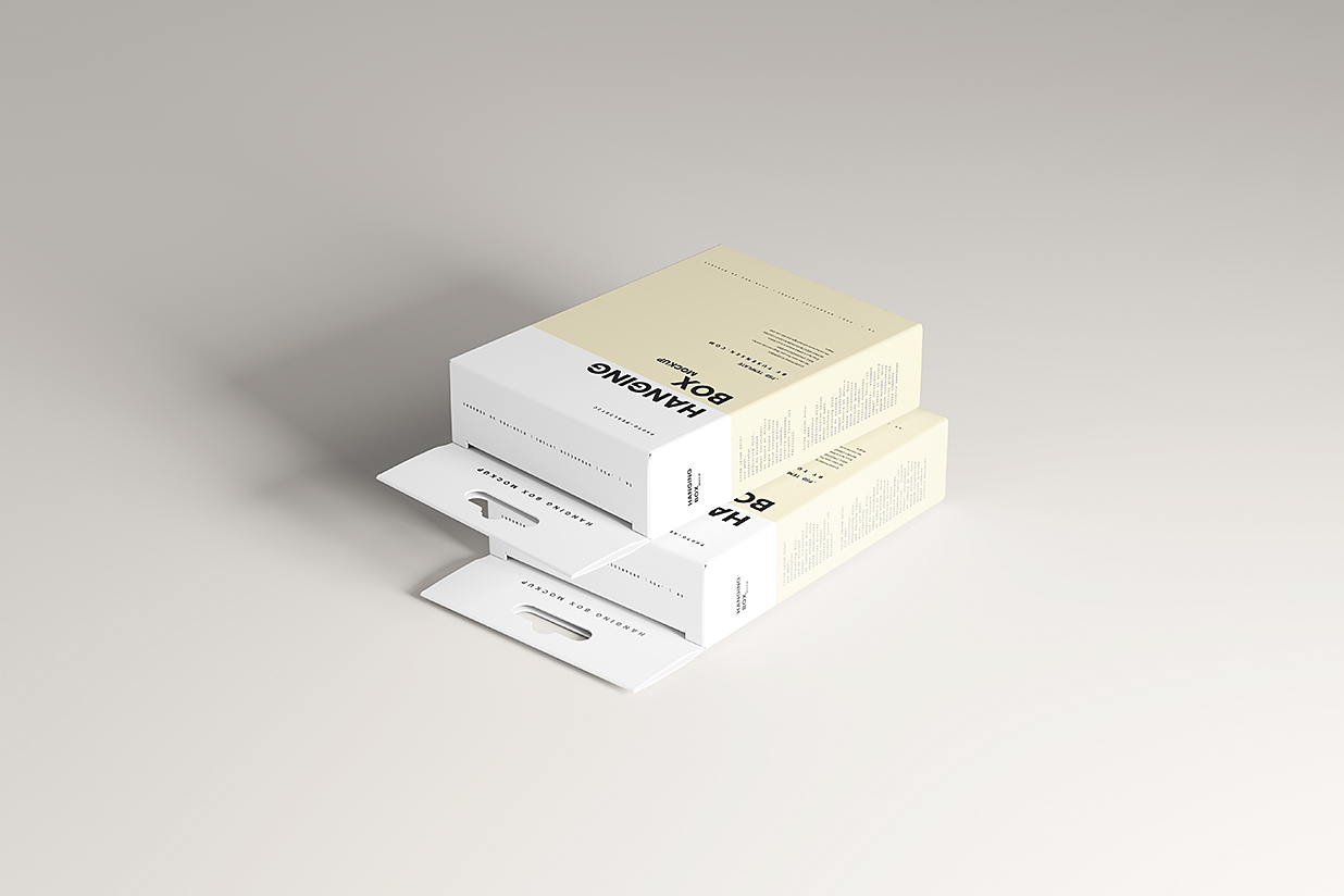 高质感挂耳盒包装样机mockup10组插图8