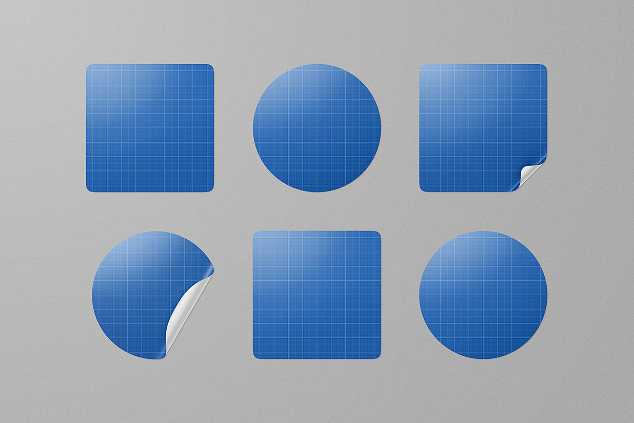 可撕贴纸套装样机mockup插图1