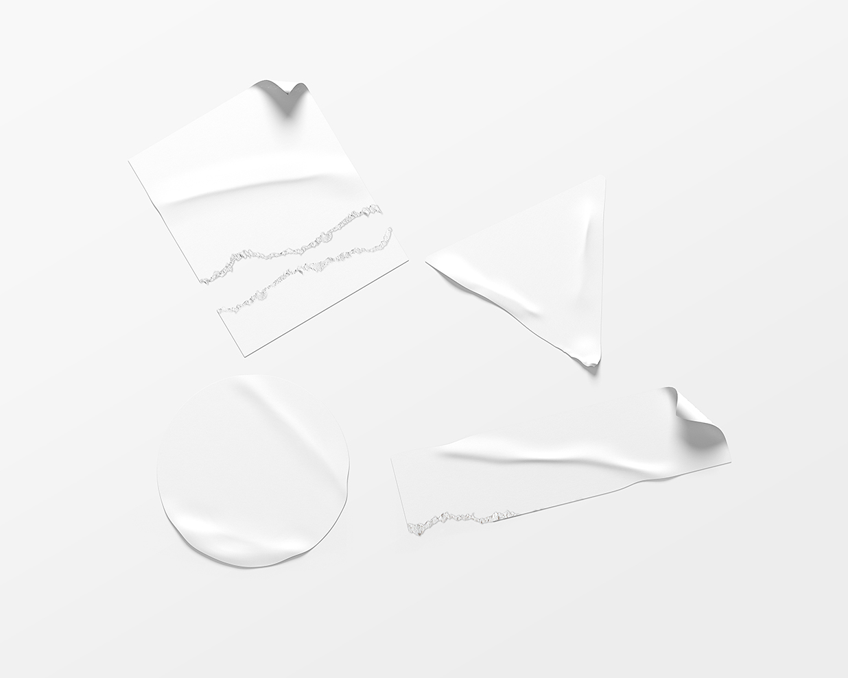 不同形状的贴纸样机mockup插图1