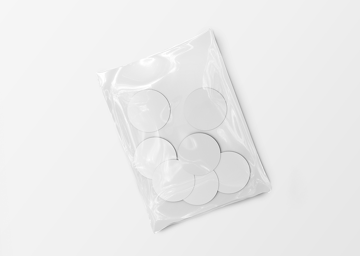 塑料包装袋的贴纸样机mockup插图1