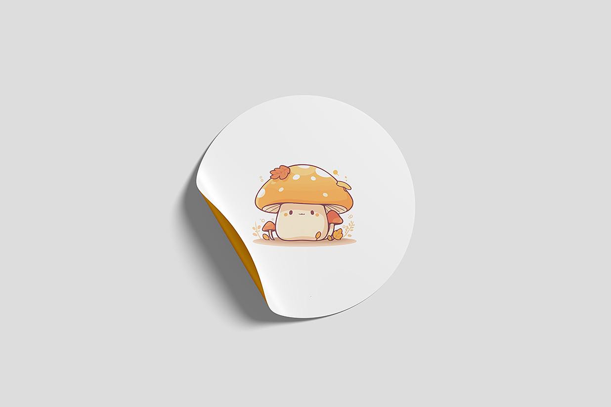 圆形可撕贴纸样机mockup3组插图