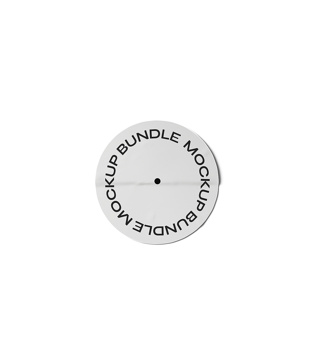 圆形可撕贴纸样机mockup插图