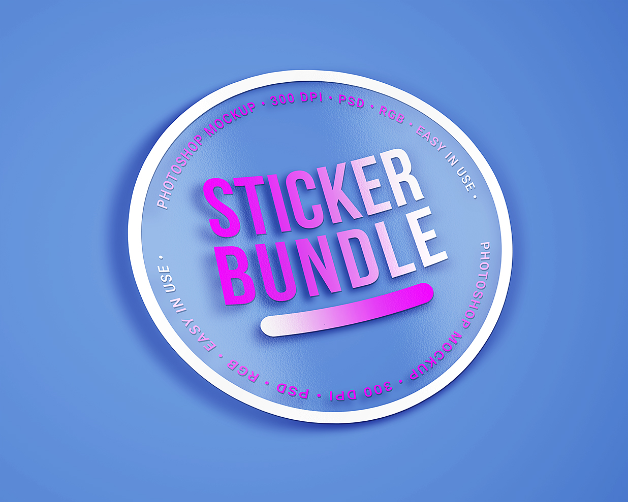 高质感圆形贴纸样机mockup2组插图
