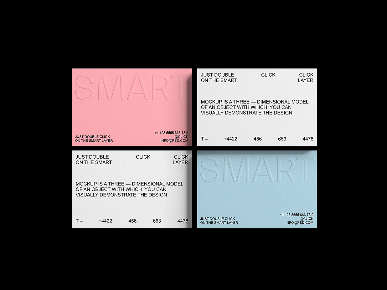 精致的名片样机mockup插图
