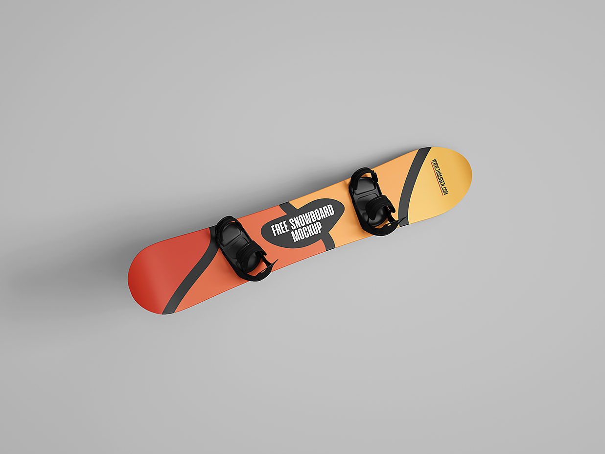 滑板滑雪板样机mockup插图