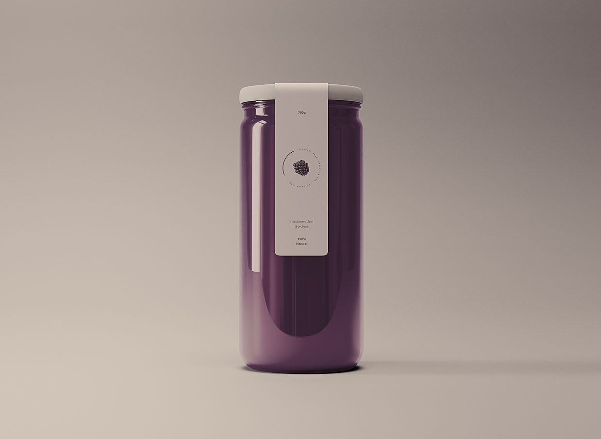 带标签的高质感食品罐玻璃罐样机mockup插图