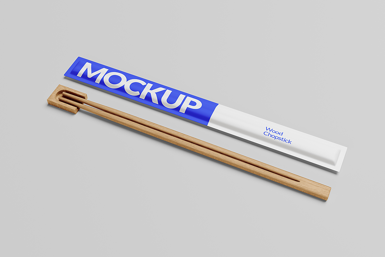 纸质包装一次性筷子样机mockup3组插图
