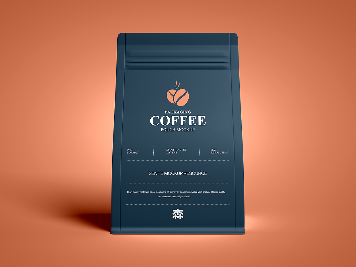 自立袋自封袋咖啡袋样机mockup插图